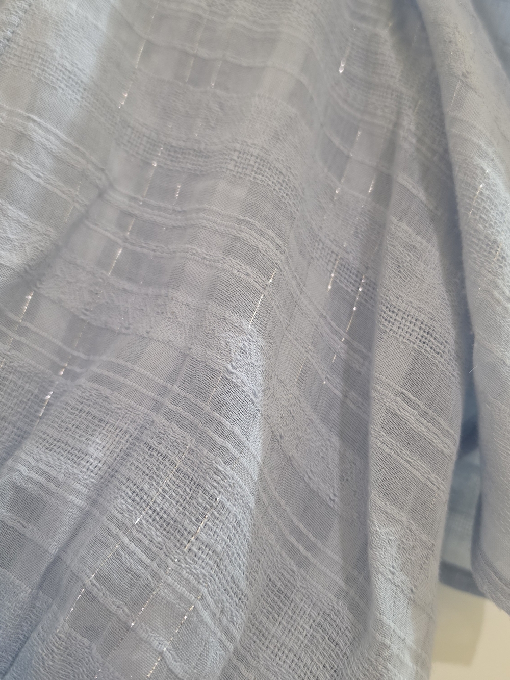 Forever 21 Light Blue V-Neck Peplum Blouse - Picture 2 of 3